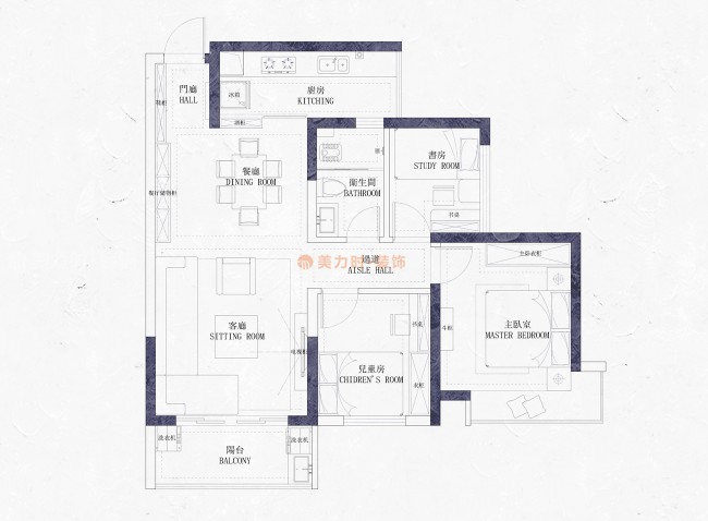 华润二十四城85㎡ 现代简约清爽大气