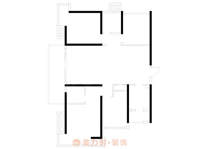 万达茂125㎡  黑白分明的现代之家