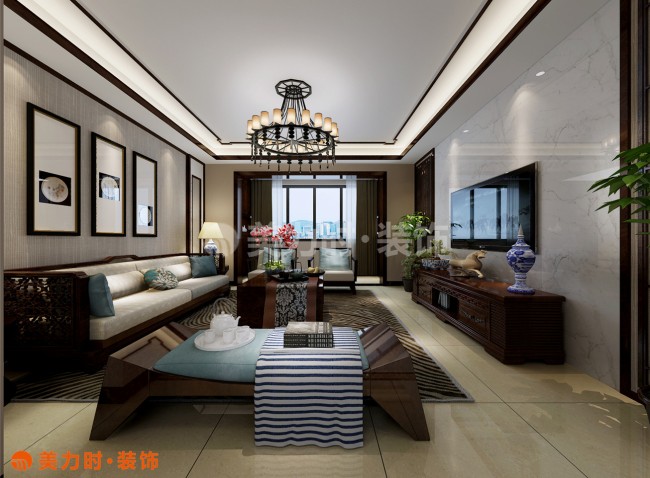 三房120㎡新中式 国色简素之美