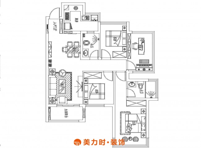 108㎡四房臻悦国风美宅